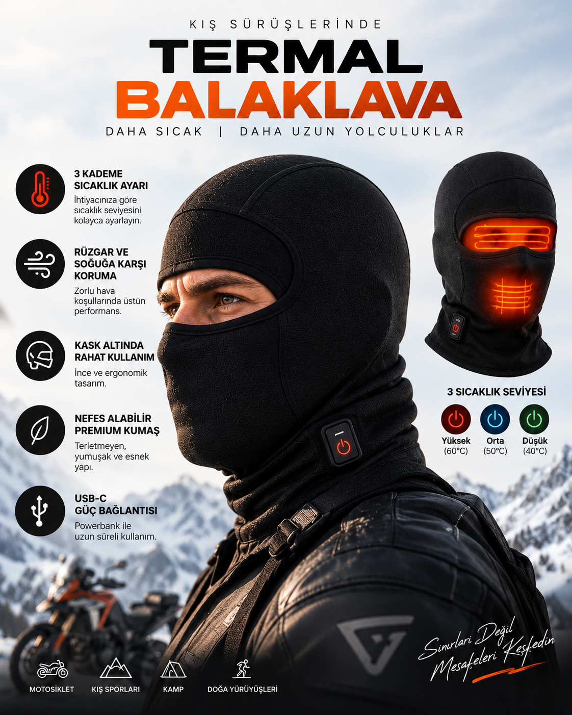 Termal Balaklava | Kış Sürüşlerinde Sıcaklık ve Konfor
