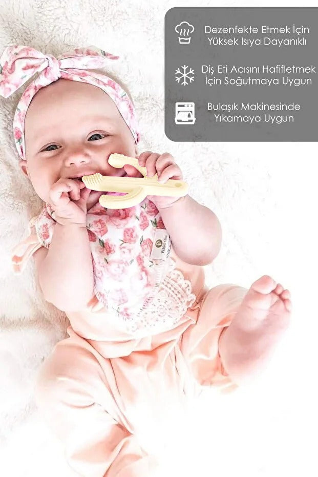Selven Baby 2'li Silikon Bebek Diş Kaşıyıcı Seti | BPA İçermeyen Yumuşak Dişlik