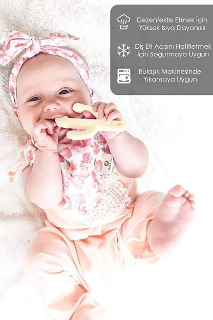 Selven Baby 2'li Silikon Bebek Diş Kaşıyıcı Seti | BPA İçermeyen Yumuşak Dişlik
